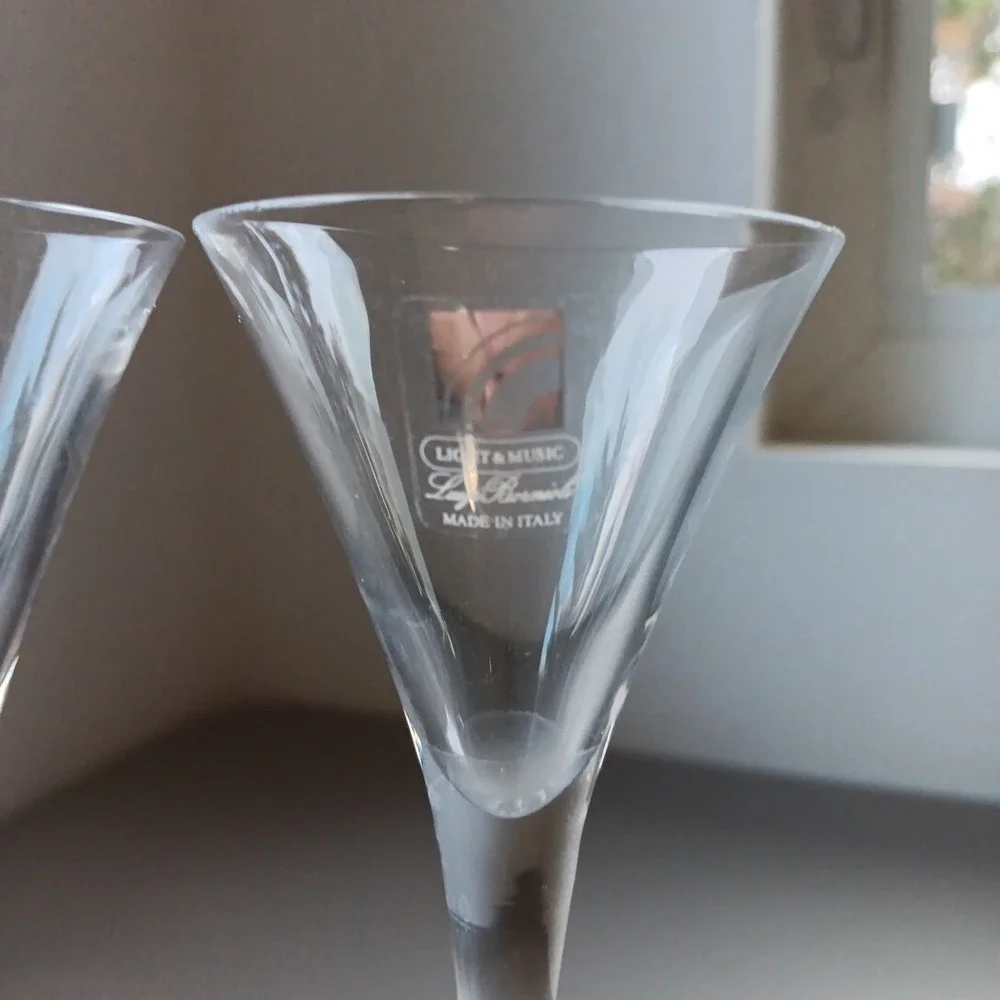 Luigi Bormioli Florian Blue Light & Music Martini Sherry Glass NEW Old‎ Money - Picture 2 of 4